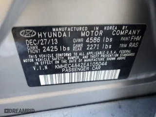 2014 Hyundai Sonata Hybrid with VIN KMHEC4A42EA105044, listed as a Copart auction lot 43902145 with 247,081 mi miles and Salvage Title. Bid and sale history available at carsss.com. Image 12.