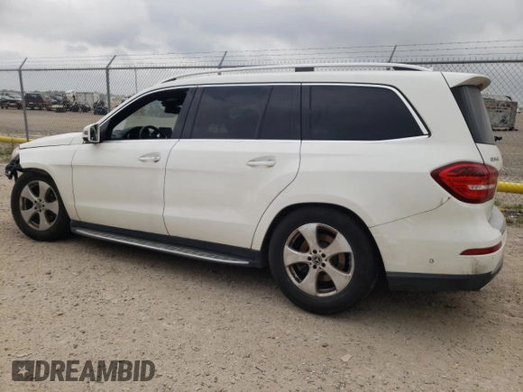 2018 Mercedes-Benz GLS 450 with VIN 4JGDF6EE0JB158461, listed as a Copart auction lot 50758184 with 43,120 mi miles and Salvage Title. Bid and sale history available at DreamBid. Image 2.