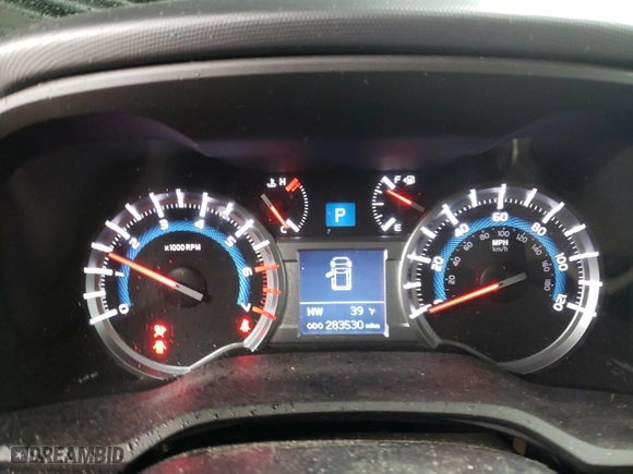 2014 Toyota 4Runner SR5 with VIN JTEZU5JR1E5073695, listed as a Copart auction lot 43751235 with 283,530 mi miles and Salvage Title. Bid and sale history available at carsss.com. Image 9.