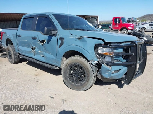 2023 Ford F-150 XL with VIN 1FTEW1EP7PKE67107, listed as a IAAI auction lot 41748925 with 43,567 mi miles. Bid and sale history available at carsss.com. Image 1.