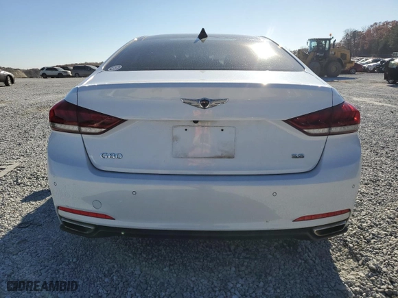 2017 Genesis G80 3.8L with VIN KMHGN4JE7HU193202, listed as a Copart auction lot 83641494 with 69,303 mi miles and Salvage Title. Bid and sale history available at carsss.com. Image 6.