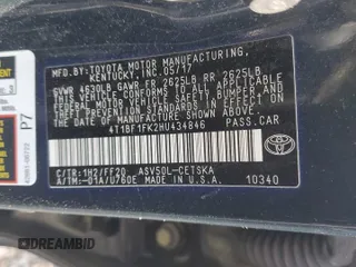 2017 Toyota Camry XLE with VIN 4T1BF1FK2HU434846, listed as a Copart auction lot 48119105 with 130,053 mi miles and Salvage Title. Bid and sale history available at carsss.com. Image 12.