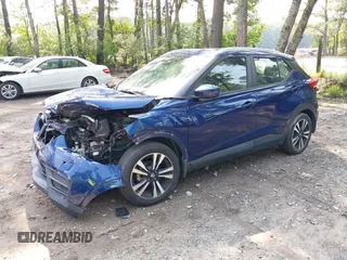 2018 Nissan Kicks SV with VIN 3N1CP5CU0JL534210, listed as a IAAI auction lot 42487662 with 56,227 mi miles and . Bid and sale history available at DreamBid. Image 2.