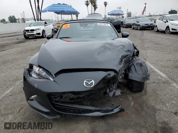 2021 Mazda MX-5 Miata Sport with VIN JM1NDAB70M0455950, listed as a Copart auction lot 54979915 with Not provided miles and Salvage title. Bid and sale history available at DreamBid. Image 5.