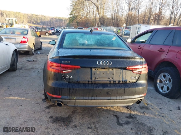 2017 Audi A4 Premium with VIN WAUANAF47HN039038, listed as a IAAI auction lot 41439609 with 121,410 mi miles. Bid and sale history available at carsss.com. Image 16.