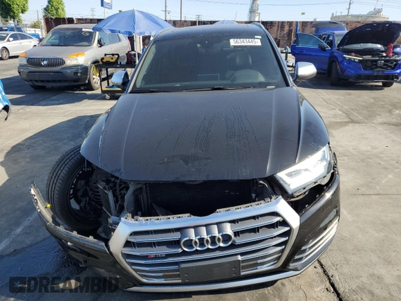 2018 Audi SQ5 Premium Plus with VIN WA1A4AFY3J2138336, listed as a Copart auction lot 56343445 with 45,763 mi miles and Salvage title. Bid and sale history available at DreamBid. Image 5.