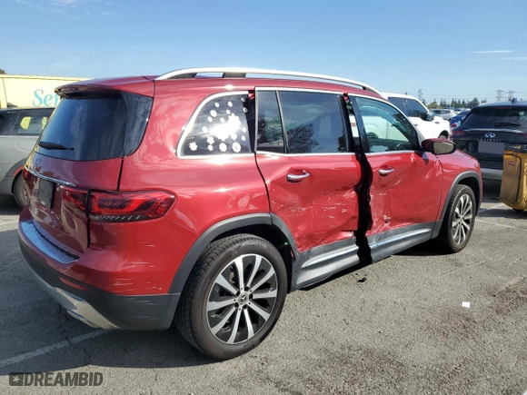 2022 Mercedes-Benz GLB with VIN W1N4M4GB5NW242283, listed as a Copart auction lot 45774175 with 12,855 mi miles and Salvage Title. Bid and sale history available at carsss.com. Image 3.