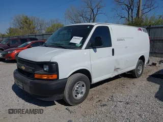 2017 Chevrolet Express Cargo Van with VIN 1GCWGAFF1H1289211, listed as a IAAI auction lot 42060982 with 81,529 mi miles. Bid and sale history available at carsss.com. Image 2.