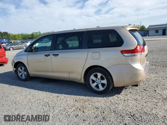 2012 Toyota Sienna with VIN 5TDKA3DC3CS011118, listed as a Copart auction lot 52087475 with 208,146 mi miles and Salvage Title. Bid and sale history available at DreamBid. Image 2.