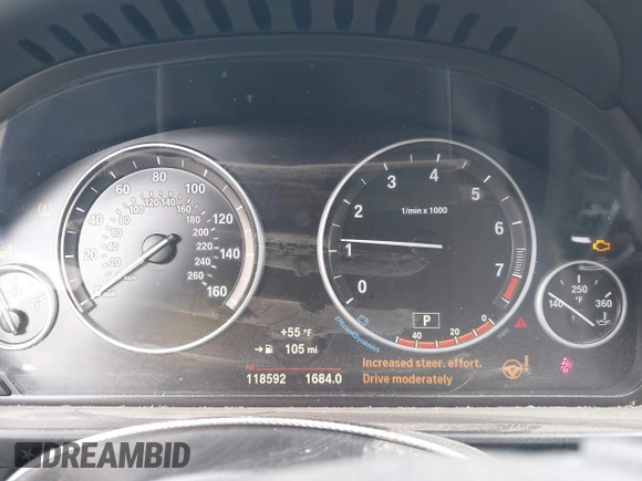 2015 BMW 5 Series 535i with VIN WBA5B1C55FD922761, listed as a IAAI auction lot 42021799 with 118,592 mi miles and . Bid and sale history available at carsss.com. Image 7.