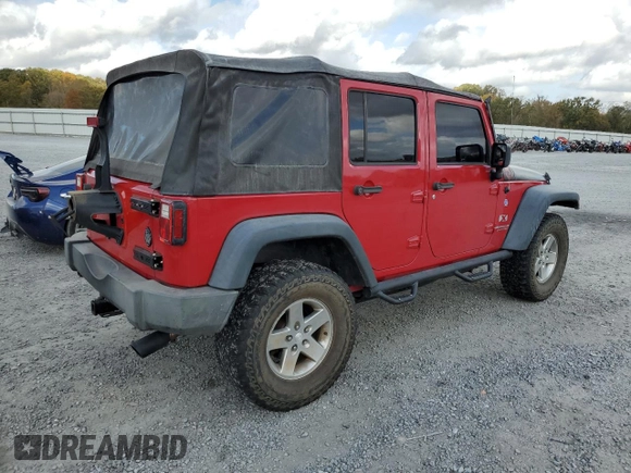 2008 Jeep Wrangler Unlimited X with VIN 1J4GB39198L515007, listed as a Copart auction lot 78979004 with 158,929 mi miles and Salvage Title. Bid and sale history available at DreamBid. Image 3.