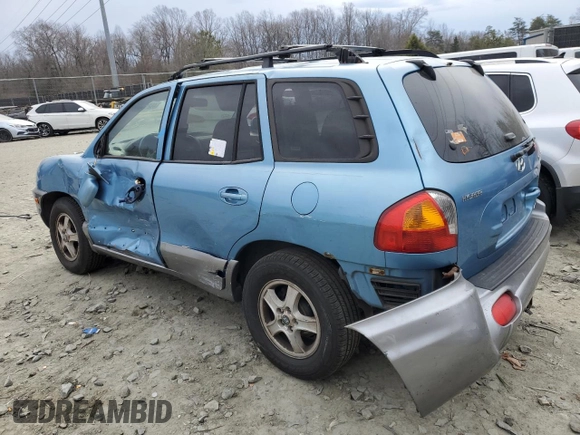 2003 Hyundai Santa Fe GLS with VIN KM8SC73D53U525667, listed as a Copart auction lot 46217945 with 160,469 mi miles and Salvage Title. Bid and sale history available at carsss.com. Image 2.