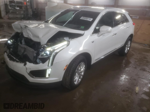 2020 Cadillac XT5 Luxury FWD with VIN 1GYKNAR42LZ229814, listed as a Copart auction lot 85808514 with 45,827 mi miles and Salvage title. Bid and sale history available at DreamBid. Image 1.