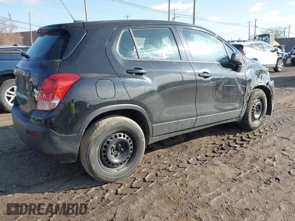 2016 Chevrolet Trax LS with VIN KL7CJKSB7GB634812, listed as a IAAI auction lot 41733679 with 130,654 mi miles. Bid and sale history available at carsss.com. Image 4.