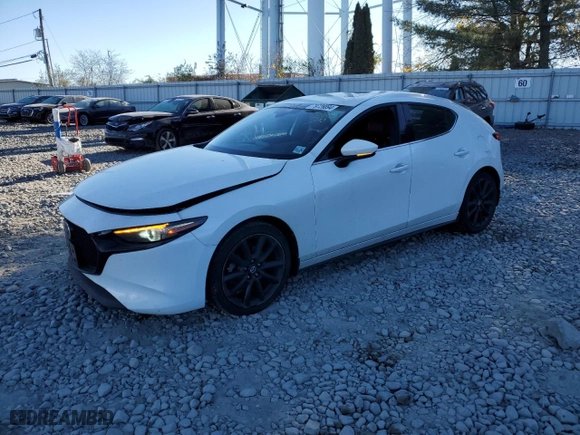 2020 Mazda Mazda3 Hatchback Premium Package with VIN JM1BPBNM1L1153125, listed as a Copart auction lot 79726894 with 57,804 mi miles and Salvage Title. Bid and sale history available at carsss.com. Image 1.