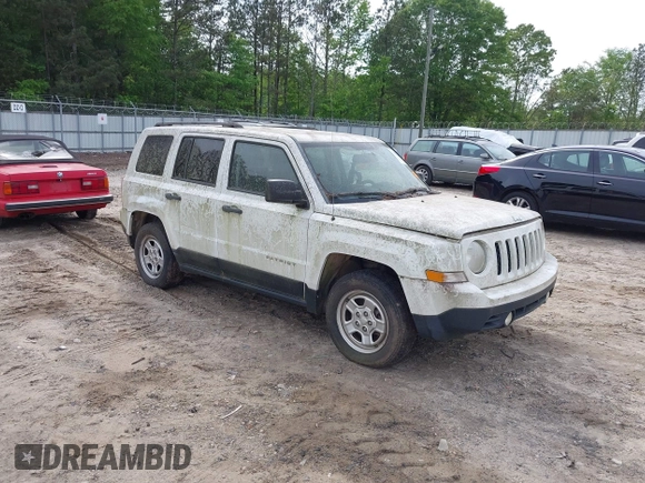 2016 Jeep Patriot Sport SE with VIN 1C4NJPBA4GD574945, listed as a IAAI auction lot 42121214 with Not Provided miles and . Bid and sale history available at carsss.com. Image 1.