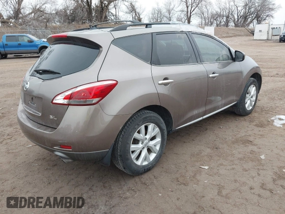 2012 Nissan Murano S with VIN JN8AZ1MU3CW120037, listed as a IAAI auction lot 41161477 with 169,720 mi miles and . Bid and sale history available at DreamBid. Image 4.