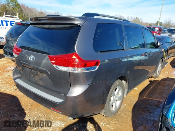 2014 Toyota Sienna LE AAS with VIN 5TDKK3DC9ES426654, listed as a IAAI auction lot 41592601 with Not Provided miles and . Bid and sale history available at DreamBid. Image 4.