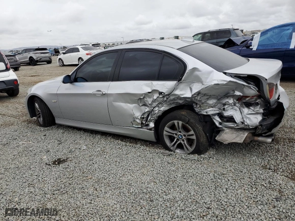 2008 BMW 3 Series 328i with VIN WBAVC53588F009391, listed as a Copart auction lot 48048925 with 124,860 mi miles and Salvage Title. Bid and sale history available at carsss.com. Image 2.