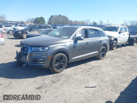 2019 Audi Q7 Premium with VIN WA1AAAF71KD007167, listed as a IAAI auction lot 41685423 with 84,632 mi miles and . Bid and sale history available at DreamBid. Image 17.