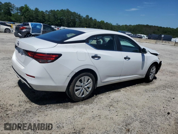 2025 Nissan Sentra S with VIN 3N1AB8BV1SY230678, listed as a Copart auction lot 58094955 with 11,700 mi miles and Salvage title. Bid and sale history available at DreamBid. Image 3.