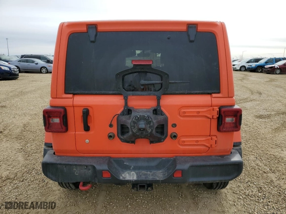 2019 Jeep Wrangler Unlimited Rubicon with VIN 1C4HJXFG5KW594789, listed as a Copart auction lot 46870275 with 104,017 mi miles and Clean Title. Bid and sale history available at carsss.com. Image 6.