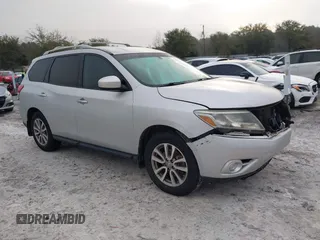 2014 Nissan Pathfinder SV with VIN 5N1AR2MN7EC716214, listed as a IAAI auction lot 41499952 with 144,283 mi miles. Bid and sale history available at carsss.com. Image 1.