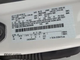 2022 Ford Escape Titanium Plug-In Hybrid с VIN 1FMCU0LZ8NUB45858, выставлен на аукционе Copart как лот 84727544 с пробегом 8 612 миль миль и Списание • Salvage title. История ставок и продаж доступна на DreamBid. Изображение 15.