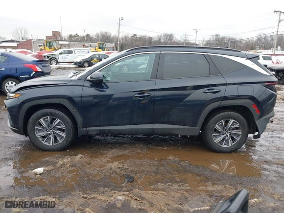 2022 Hyundai Tucson Hybrid Blue with VIN KM8JBCA10NU076420, listed as a IAAI auction lot 41569194 with 43,181 mi miles. Bid and sale history available at carsss.com. Image 15.