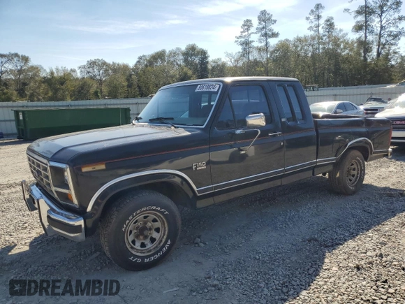1986 Ford F-150 with VIN 1FTEX15H7GKB33715, listed as a Copart auction lot 80618824 with 11,052 mi miles and Salvage Title. Bid and sale history available at carsss.com. Image 1.