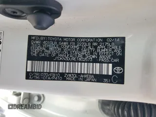 2014 Toyota Prius Four z VIN JTDKN3DU9E1802573, wystawiony jako Copart lot #56900045 z przebiegiem 196 662 mil mil oraz Szkoda całkowita • Salvage title. Historia ofert i sprzedaży dostępna na DreamBid. Obrazek 13.