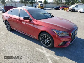 2018 Genesis G80 3.3T Sport with VIN KMHGN4JB9JU285343, listed as a Copart auction lot 75061764 with 133,262 mi miles and Salvage Title. Bid and sale history available at carsss.com. Image 4.