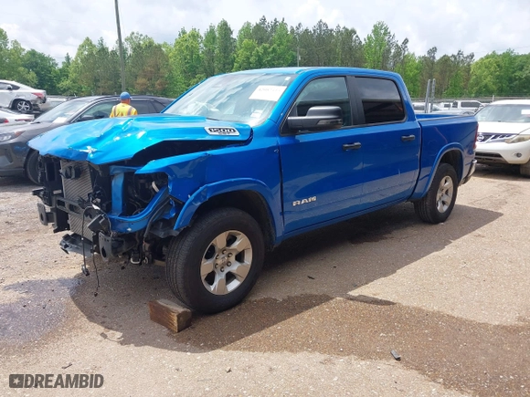 2025 Ram 1500 Big Horn with VIN 1C6SRFFP2SN562047, listed as a IAAI auction lot 42087415 with 27,583 mi miles. Bid and sale history available at carsss.com. Image 20.