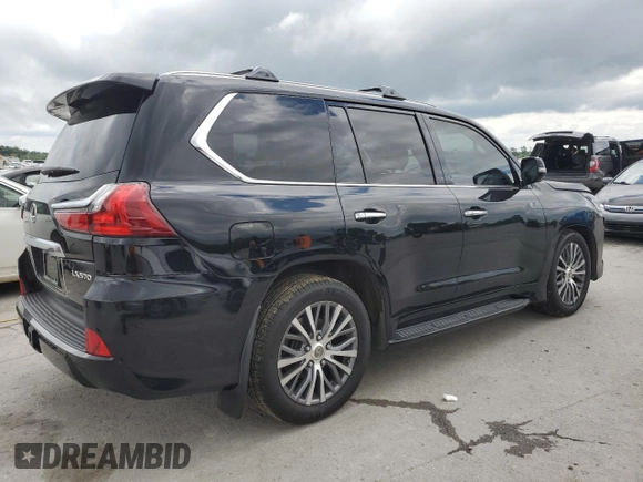 2019 Lexus LX 570 with VIN JTJHY7AX1K4289351, listed as a Copart auction lot 58473065 with 95,463 mi miles and Salvage title. Bid and sale history available at DreamBid. Image 3.