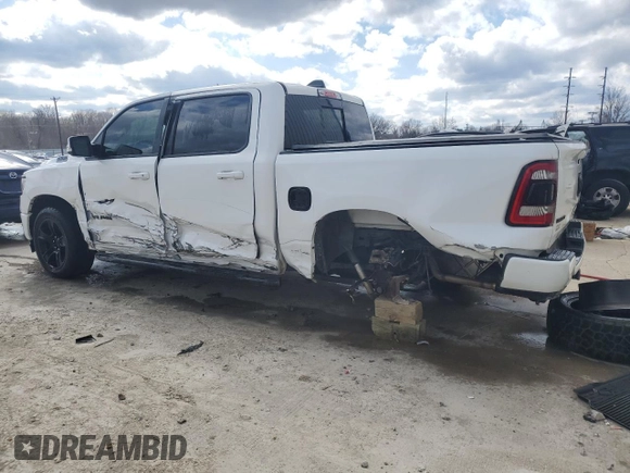 2020 Ram 1500 Big Horn with VIN 1C6SRFFT1LN211273, listed as a Copart auction lot 47375285 with 82,142 mi miles and Salvage Title. Bid and sale history available at carsss.com. Image 2.