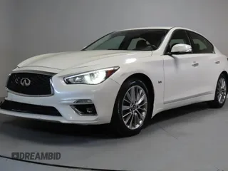 2018 Infiniti Q50 3.0t LUXE with VIN JN1EV7ARXJM442004, listed as a Copart auction lot 54444415 with 55,259 mi miles and Salvage Title. Bid and sale history available at carsss.com. Image 2.