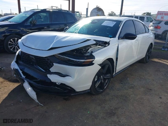 2024 Honda Accord Hybrid Sport-L with VIN 1HGCY2F77RA041403, listed as a IAAI auction lot 41613726 with 7,239 mi miles. Bid and sale history available at carsss.com. Image 2.