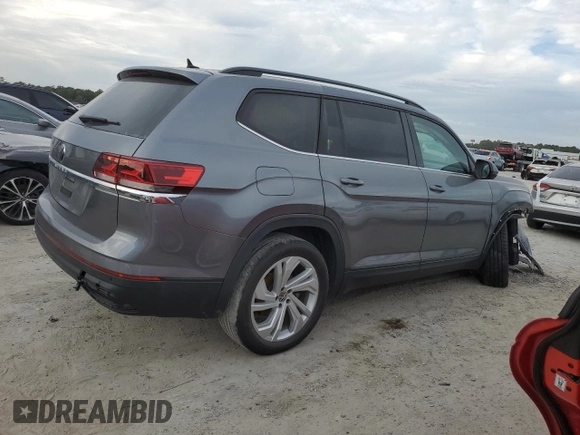 2021 Volkswagen Atlas SE with VIN 1V2WP2CA3MC607955, listed as a Copart auction lot 84155254 with 48,479 mi miles and Salvage title. Bid and sale history available at DreamBid. Image 3.
