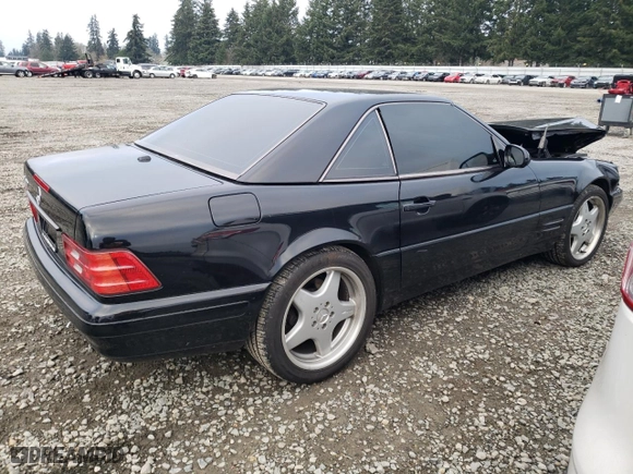 2000 Mercedes-Benz SL-Class with VIN WDBFA68F7YF185593, listed as a Copart auction lot 88585535 with 0 mi miles and Clean Title. Bid and sale history available at carsss.com. Image 3.