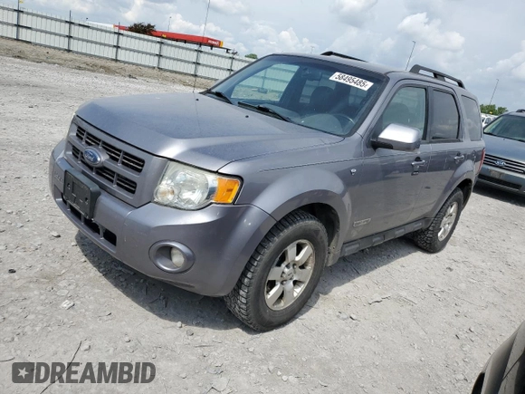 2008 Ford Escape Limited with VIN 1FMCU94108KA44388, listed as a Copart auction lot 58495485 with 246,624 mi miles and Salvage title. Bid and sale history available at DreamBid. Image 1.