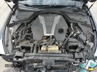 2017 Infiniti Q50 Red Sport 400 with VIN JN1FV7AP3HM850700, listed as a Copart auction lot 49844005 with 58,257 mi miles and Salvage title. Bid and sale history available at DreamBid. Image 11.