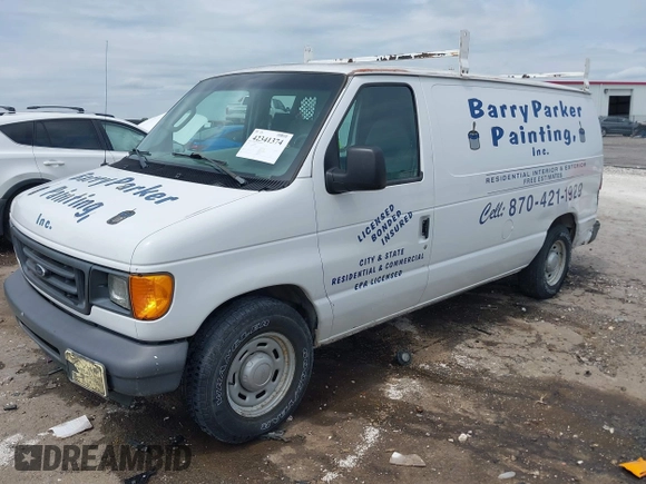 2006 Ford Econoline Cargo with VIN 1FTRE14W56HA74697, listed as a IAAI auction lot 42341374 with 153,519 mi miles and . Bid and sale history available at DreamBid. Image 16.