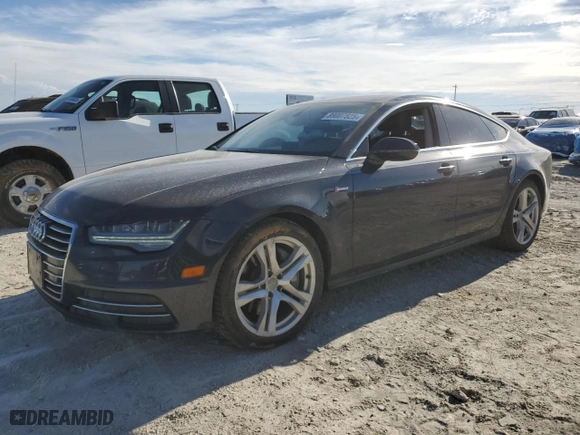 2017 Audi A7 Premium Plus with VIN WAUW2AFCXHN124798, listed as a Copart auction lot 89007825 with 160,822 mi miles and Salvage Title. Bid and sale history available at carsss.com. Image 1.