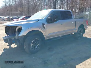 2021 Ford F-150 XL with VIN 1FTFW1E87MFA22562, listed as a IAAI auction lot 41686127 with 43,726 mi miles. Bid and sale history available at carsss.com. Image 2.