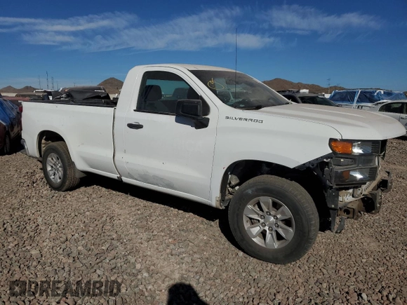 2019 Chevrolet Silverado 1500 Work Truck with VIN 3GCNWAEF8KG183640, listed as a Copart auction lot 81997624 with 129,434 mi miles and Salvage Title. Bid and sale history available at DreamBid. Image 4.