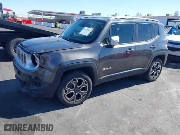 2016 Jeep Renegade Limited with VIN ZACCJBDT3GPD51130, listed as a IAAI auction lot 41725925 with 165,748 mi miles and . Bid and sale history available at DreamBid. Image 2.