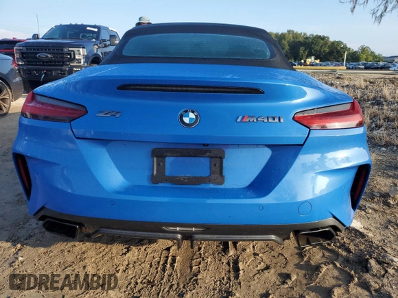 2021 BMW Z4 sDriveM40i with VIN WBAHF9C07MWX29534, listed as a Copart auction lot 73857274 with 0 mi miles and Salvage Title. Bid and sale history available at carsss.com. Image 6.