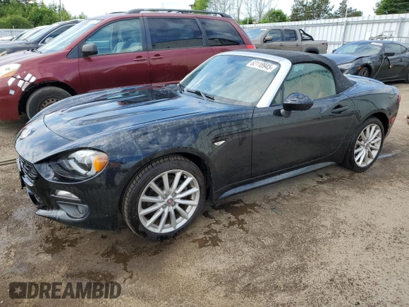 2017 FIAT 124 Spider Lusso with VIN JC1NFAEK4H0105489, listed as a Copart auction lot 62118945 with 90,490 mi miles and Clean title. Bid and sale history available at DreamBid. Image 1.