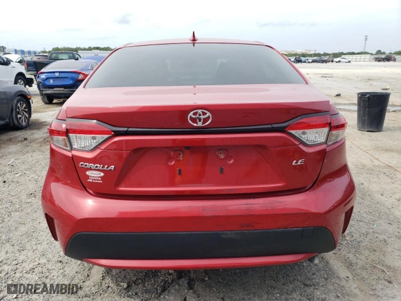 2021 Toyota Corolla LE with VIN JTDEPMAE6MJ182452, listed as a Copart auction lot 53324515 with 12,608 mi miles and Salvage Title. Bid and sale history available at carsss.com. Image 6.