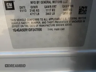 2013 Buick LaCrosse with VIN 1G4GA5ER1DF247896, listed as a Copart auction lot 74377124 with 106,336 mi miles and Clean Title. Bid and sale history available at carsss.com. Image 12.